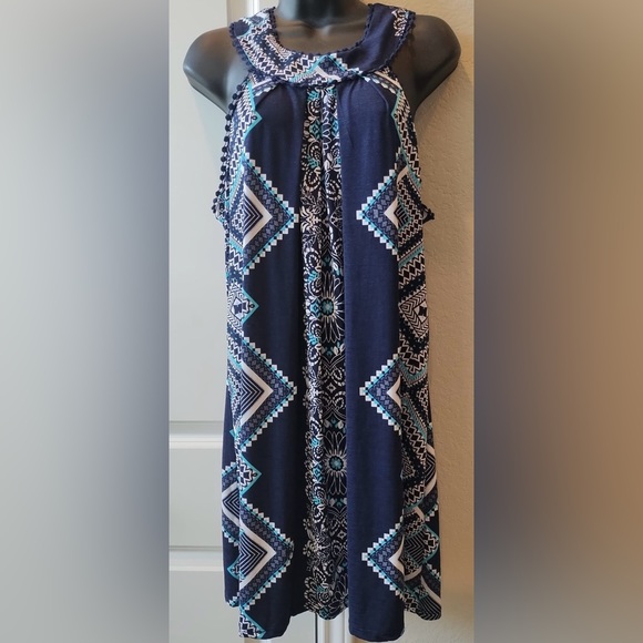 Three Pink Hearts Halter Top Sleeveless Dress Summer Women’s Short Dress Large - Picture 1 of 9